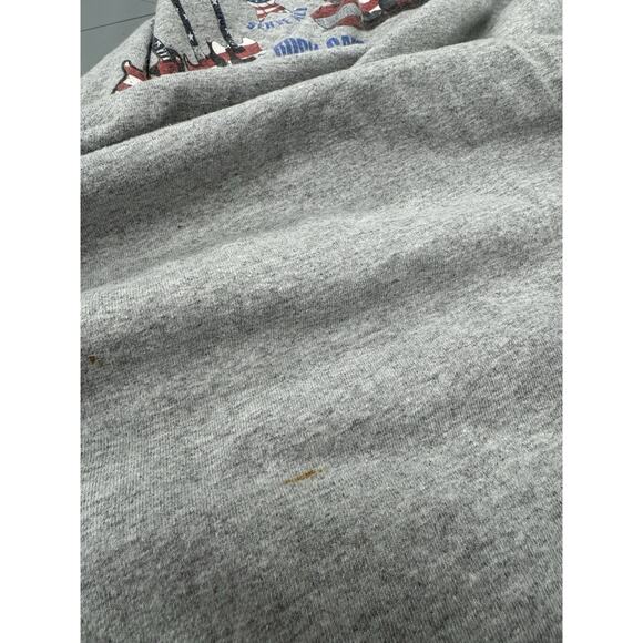 Vintage Hard Rock Cafe Love All Serve All Gray XXL Guitar Red White Blue Patriot - Picture 4 of 8